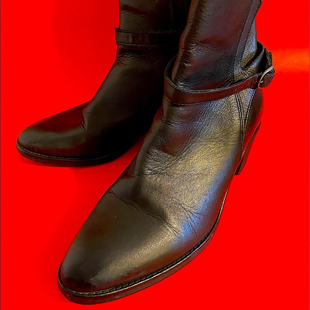 Allsaints Leather Boots Slim Jodhpur